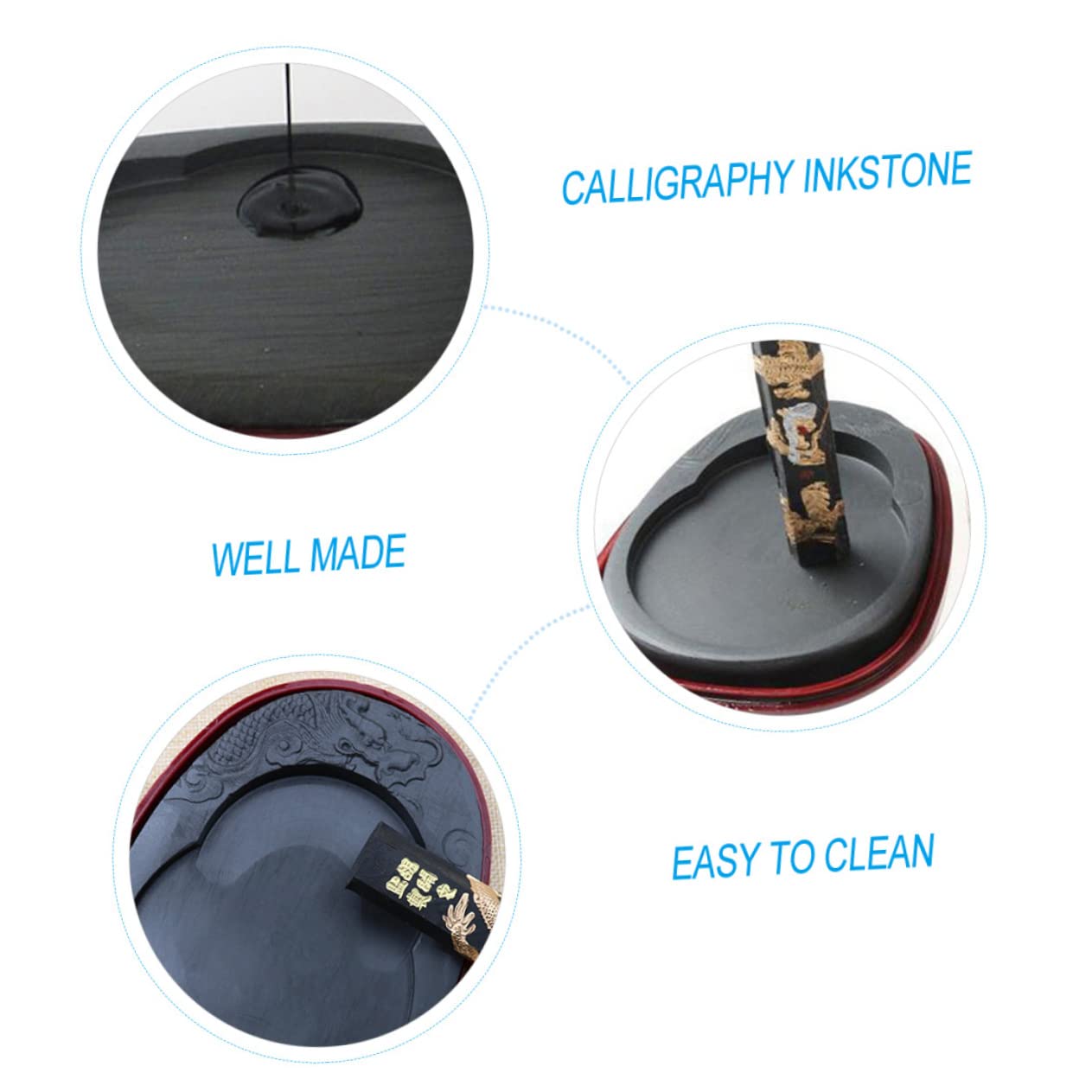 Amazon | GLSTOY 書道用硯板 中国書道硯 収納付き 洗浄可能なインク盤